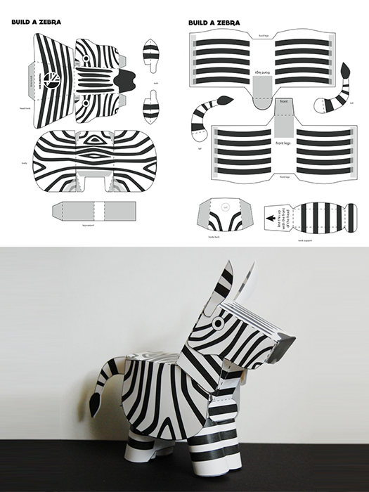 Toronto Zoo Papercraft Zebra